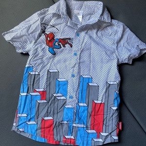 Disney, boys shirt, button-down, short-sleeve, Size 5/6